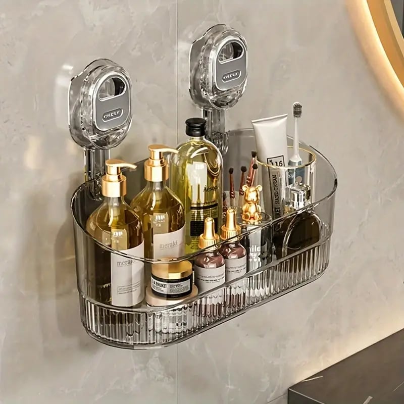 🔥No-Drill Bathroom Suction Storage Box
