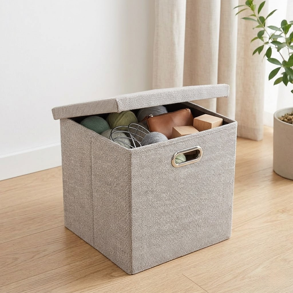 Linen Foldable Storage Box