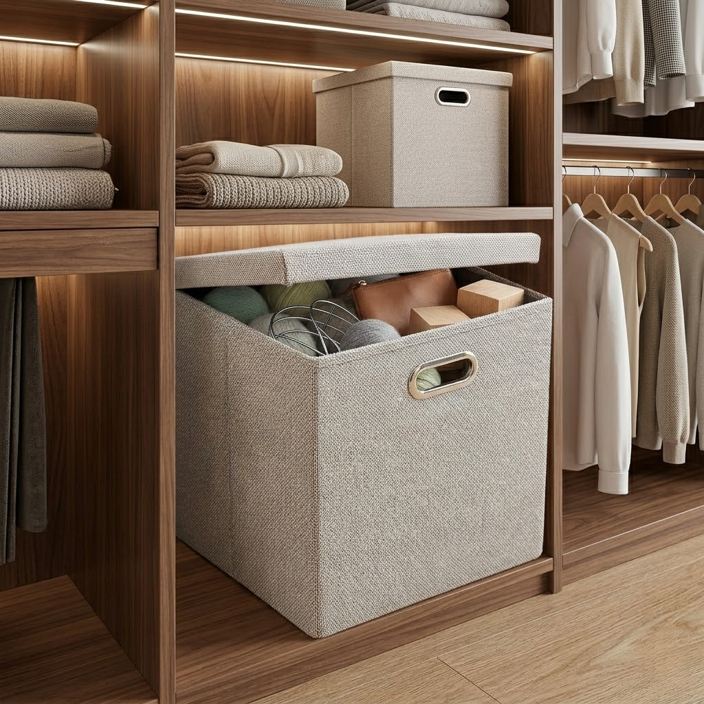 Linen Foldable Storage Box