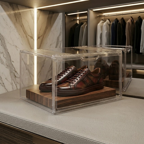 Acrylic Side-Opening Shoe Box