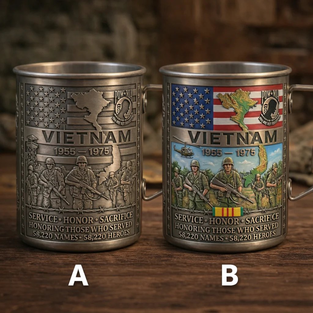 🎖️Vietnam Veteran Honor Coffee Mug – 1955-1975 Service Tribute
