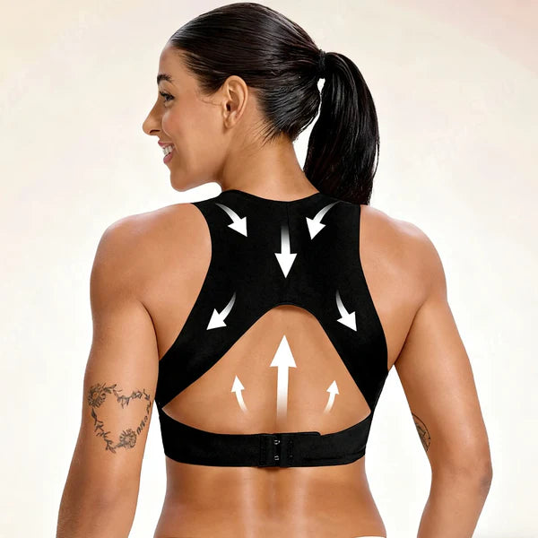 [Postural correction] Women's Beige Wireless Bra, Soft Breathable Non-removable Moulded Cups