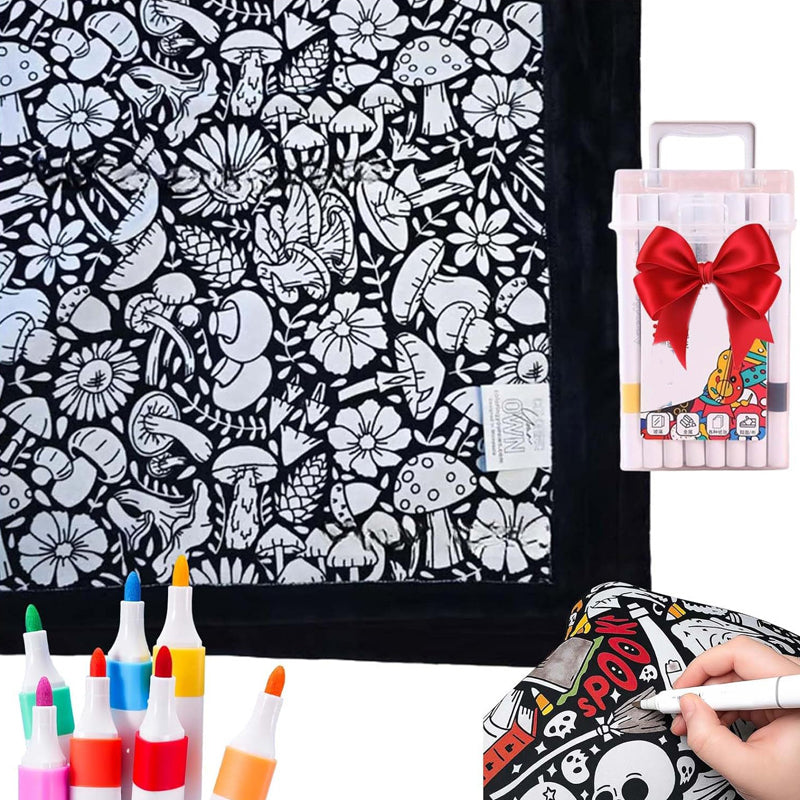🎨✨DIY Coloring Blanket With Markers