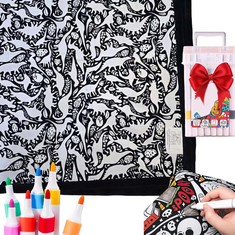 🎨✨DIY Coloring Blanket With Markers